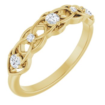 14K Yellow .20 CTW Diamond Stackable Ring Size 7 Ref 16510691